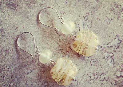 Cream Filigrano Earrings