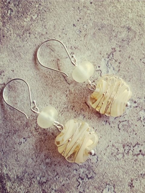 Cream Filigrano Earrings