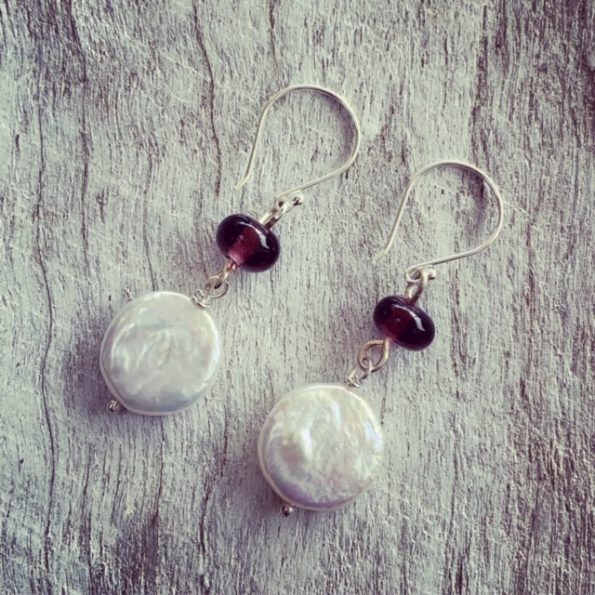 Hendricks Gin and Pearl Earrings