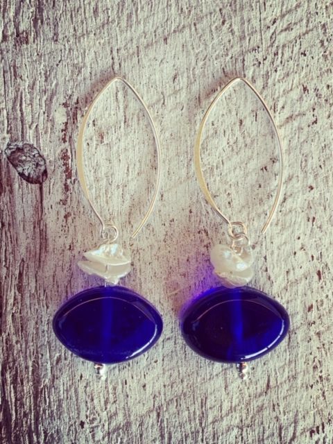 Skyy Vodka and Pearl earrings