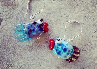 Glass Fish Earrings