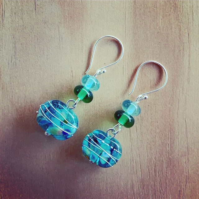 Gin bottle earrings