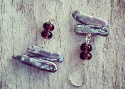 Day 159. At times I find myself slightly disinterested in my daily earring challenge. It’s another thing I have to do every day, and it’s definitely challenging at times! But today I sat down and made these earrings with a different attitude. Today I sat down and just decided to just make a pair of earrings. I had an idea and I was curious to try it out. It didn’t have to be amazing or perfect, and it doesn’t have to be something I ever make again. But...it was good to try something, it was good to make a pair of earrings. I enjoyed the process today.