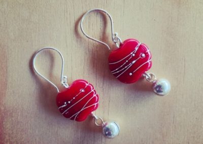 Red Glass Earrings