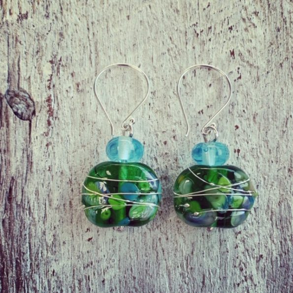 gin bottle earrings