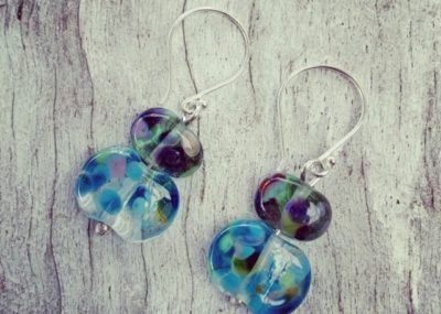 handmade glass bead earrings