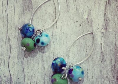 Blue and Green earrings
