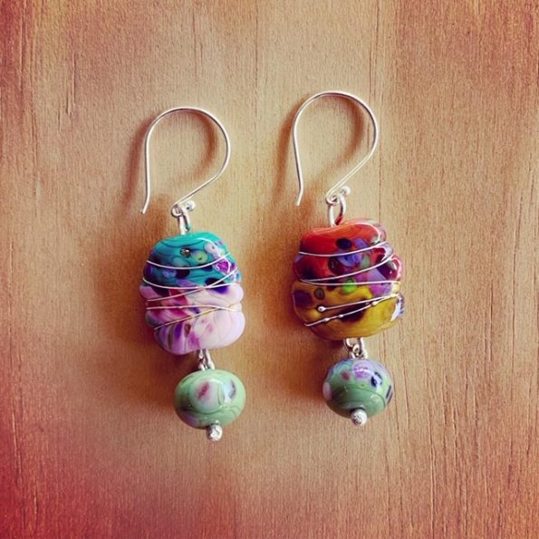 handmade glass earrings