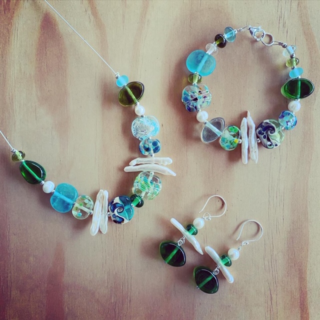 recycled glass jewellery