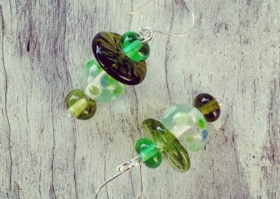 Green Bethany wine earrings