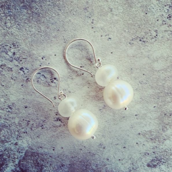 handmade recycled glass beads from a wine bottle