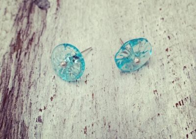 Bombay Sapphire Gin stud earrings