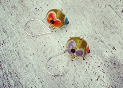 Glass Flower Earrings