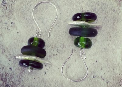 champagne bottle earrings