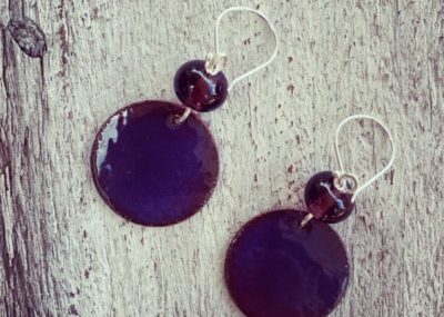 recycled glass earrings