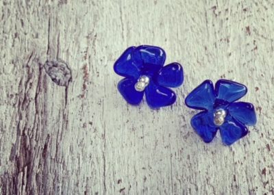 vodka flower earrings