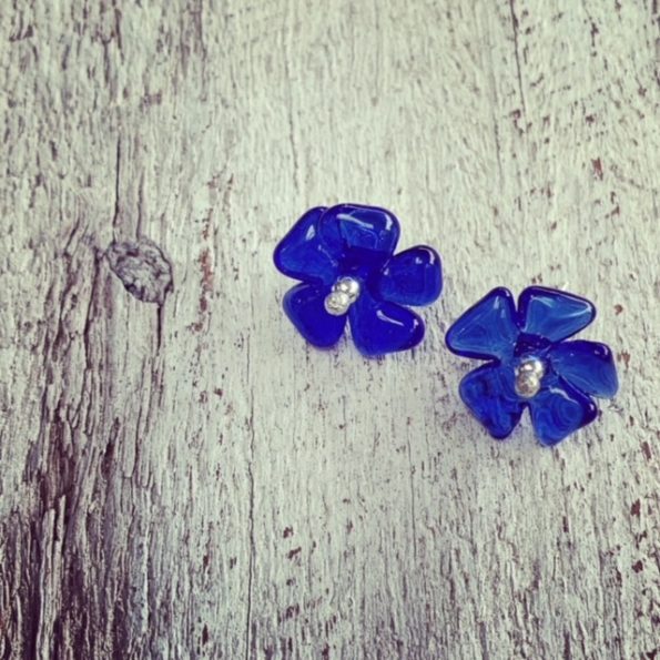 vodka flower earrings