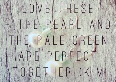 Green Depression Glass Earrings