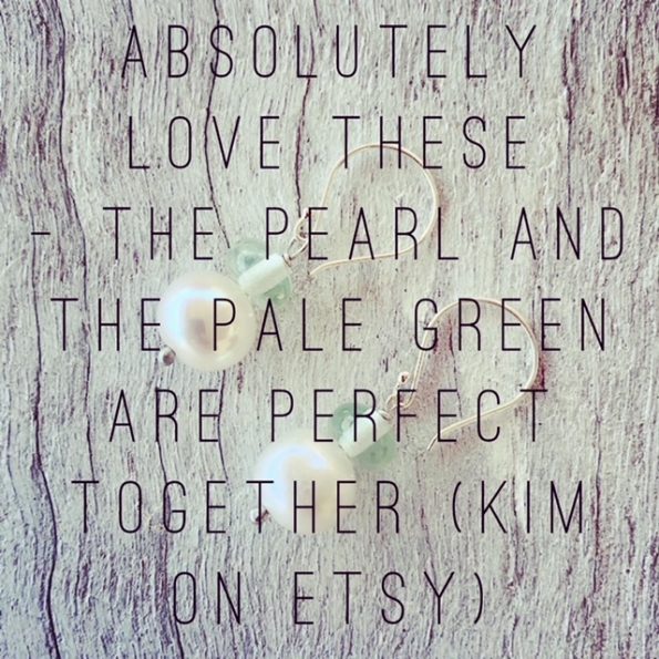 Green Depression Glass Earrings