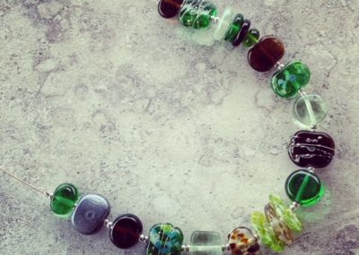 recycled glass necklace
