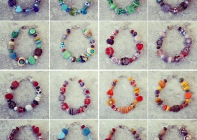 handmade glass bead bracelet