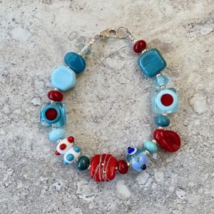 handmade glass bead bracelet