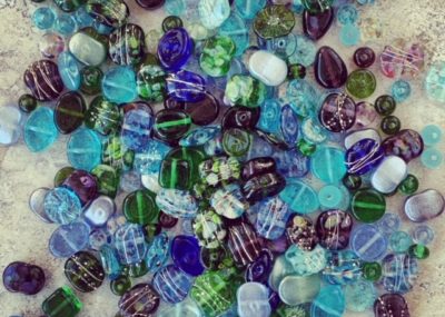recycled glass beads