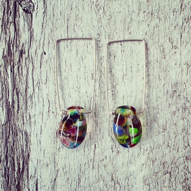 glass bead earrings 