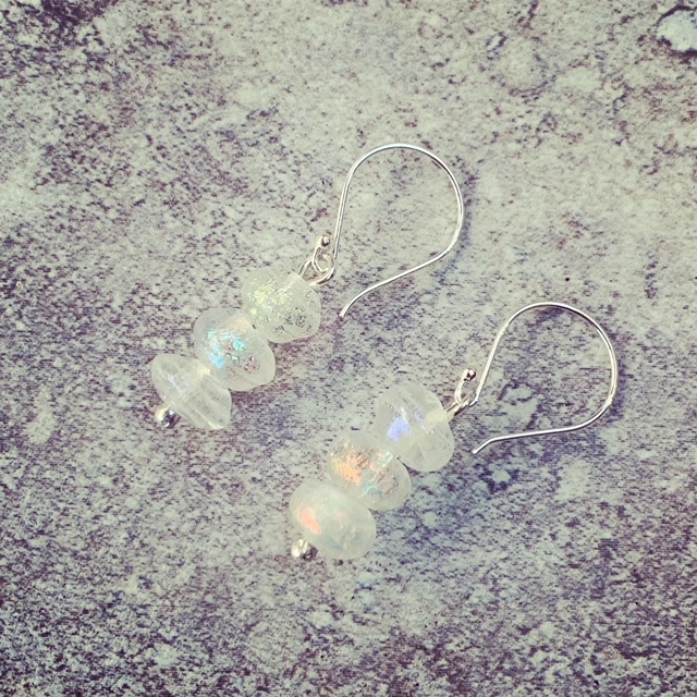 dichroic glass earrings 