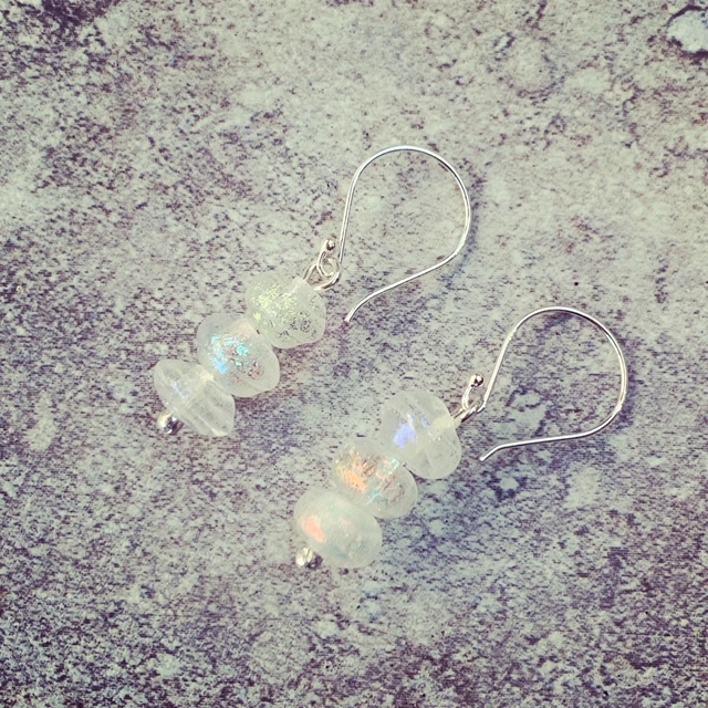 dichroic glass earrings